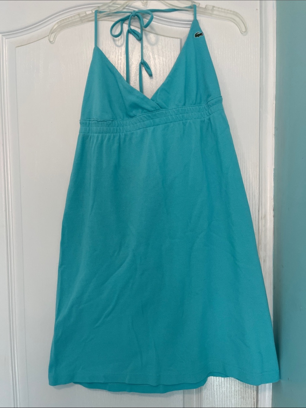 Vintage Lacoste Teal Halter Tennis Dress
